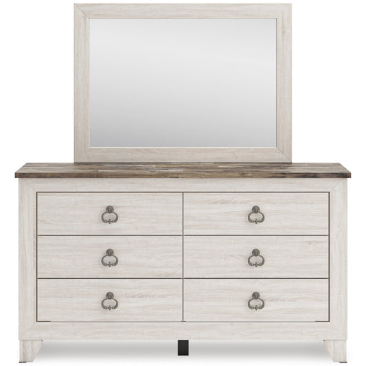 Sylveri Six Drawer Dresser and Mirror