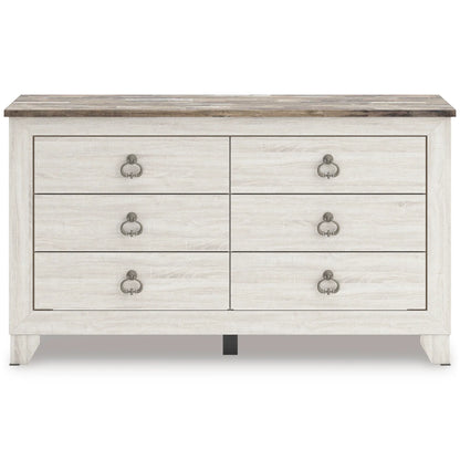 Sylveri Six Drawer Dresser and Mirror