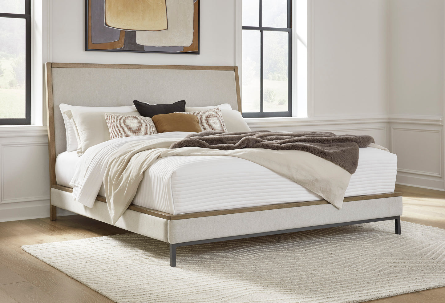 Tomtyn King Upholstered Bedroom Set with SM1660CK Mattress Offer