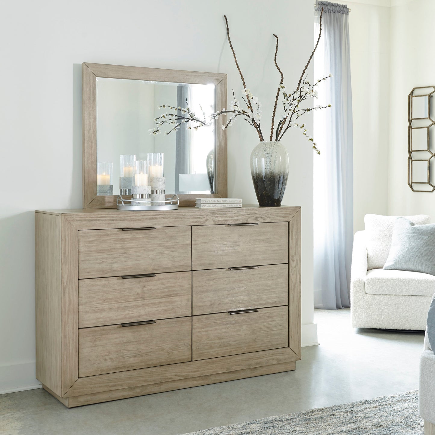 Hennington Dresser and Mirror