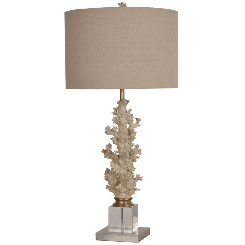 CVAUP861  DUPUIS TABLE LAMP30''HT., CRYSTAL & METALCRYSTAL &( Crestview  )