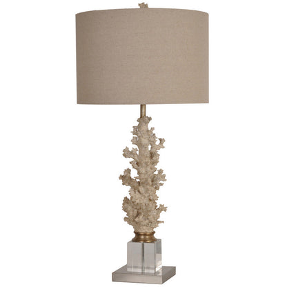 CVAUP861  DUPUIS TABLE LAMP30''HT., CRYSTAL & METALCRYSTAL &( Crestview  )