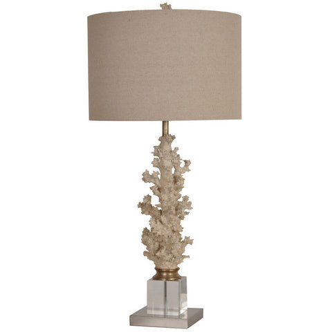 CVAUP861  DUPUIS TABLE LAMP30''HT., CRYSTAL & METALCRYSTAL &( Crestview  )