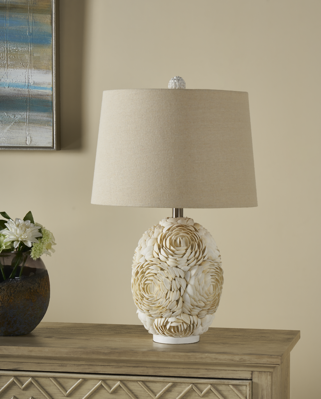 CVAUP991  Gold Leaf Table Lamp( Crestview  )