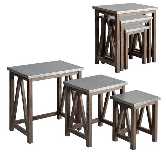 The Newhart Rustic Wood Table Set