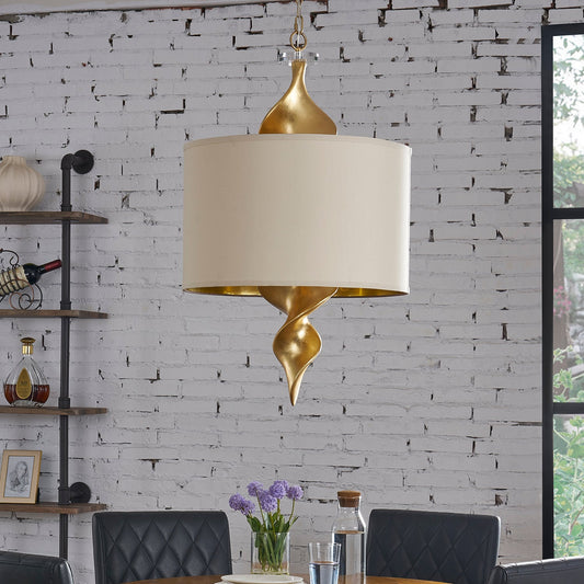 Twister 31" H Gold Foil Finish Pendant Lamp
