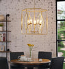 Gold Boxed Leaf Foil Finish Pendant Lamp