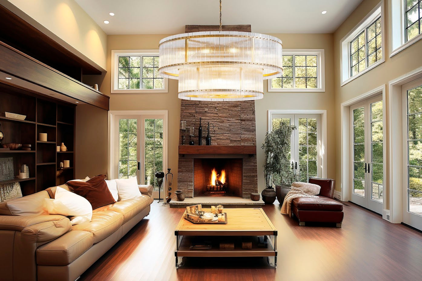 CVPDA168  Puzzled Silver Leaf Finish Pendant Lamp( Crestview  )