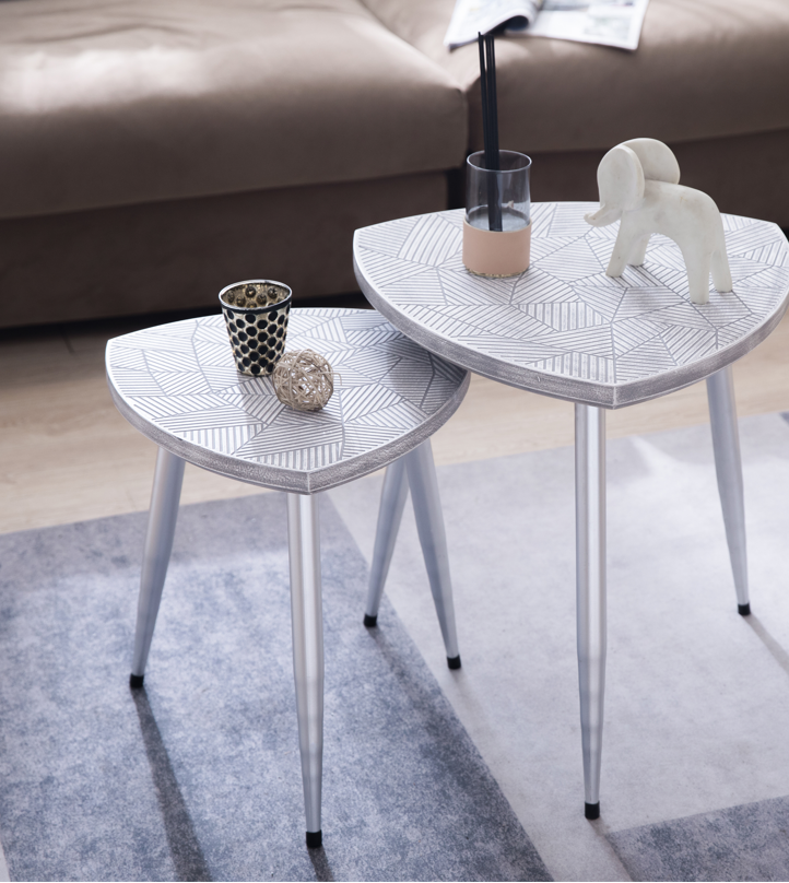 CVFZR5163  Moon Circle Side Table Set of 3( Crestview  )