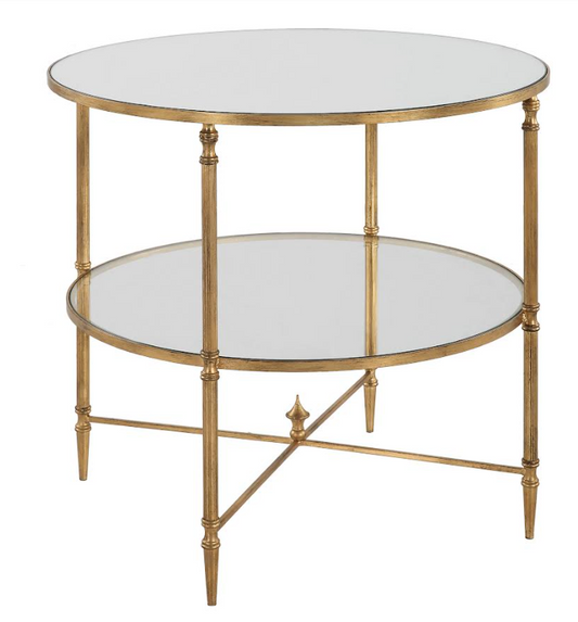 Henzler 68 W x 66 H x 68 D Silver Round End Table with Beveled Top