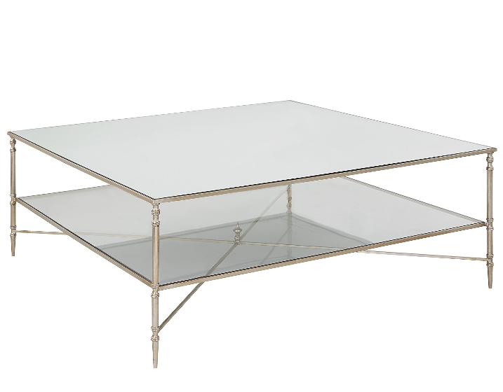 Henzler 126 W x 47 H x 126 D Square Coffee Table with Marble Top