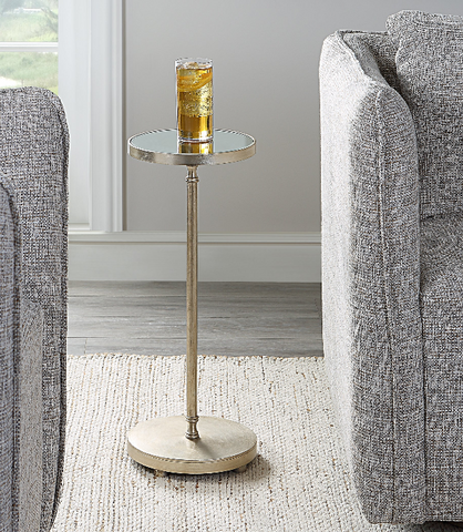 24287-N-UTT | Henzler 25 W x 63 H x 25 D Round Accent Table with Mirror Top