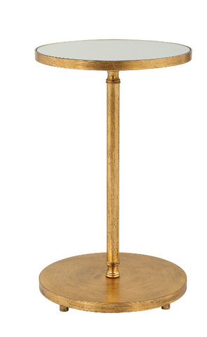 24311-UTT | Henzler 35 W x 58 H x 35 D Round Accent Table with Mirror Top
