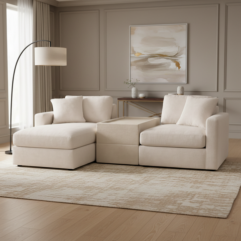 Modmax 3-Piece Chaise, corner chair, and Console