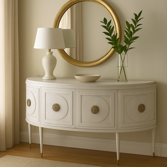 Paris 77 Inch Console Cabinet - White