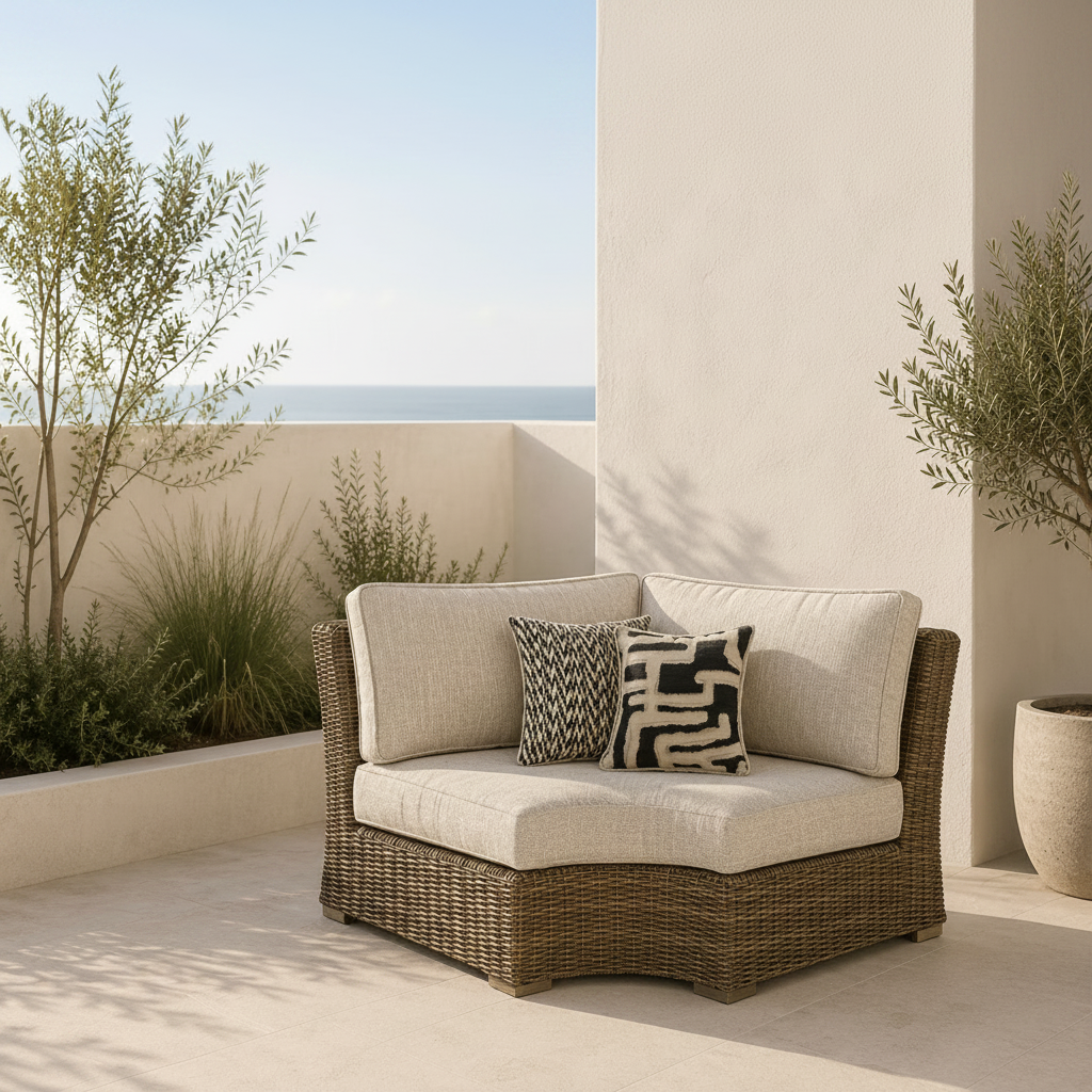 Curved Corner Chair w/Cushion