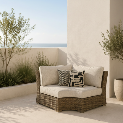 Curved Corner Chair w/Cushion