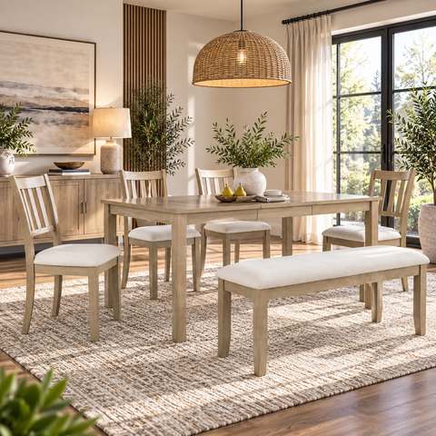 D602-35Set Calmoro RECT Dining Room