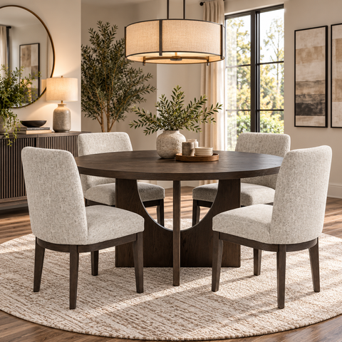 Burkhaus Round Dining Set 5 Chair