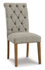 Harvina Dining UPH Side Chair (Light Gray)