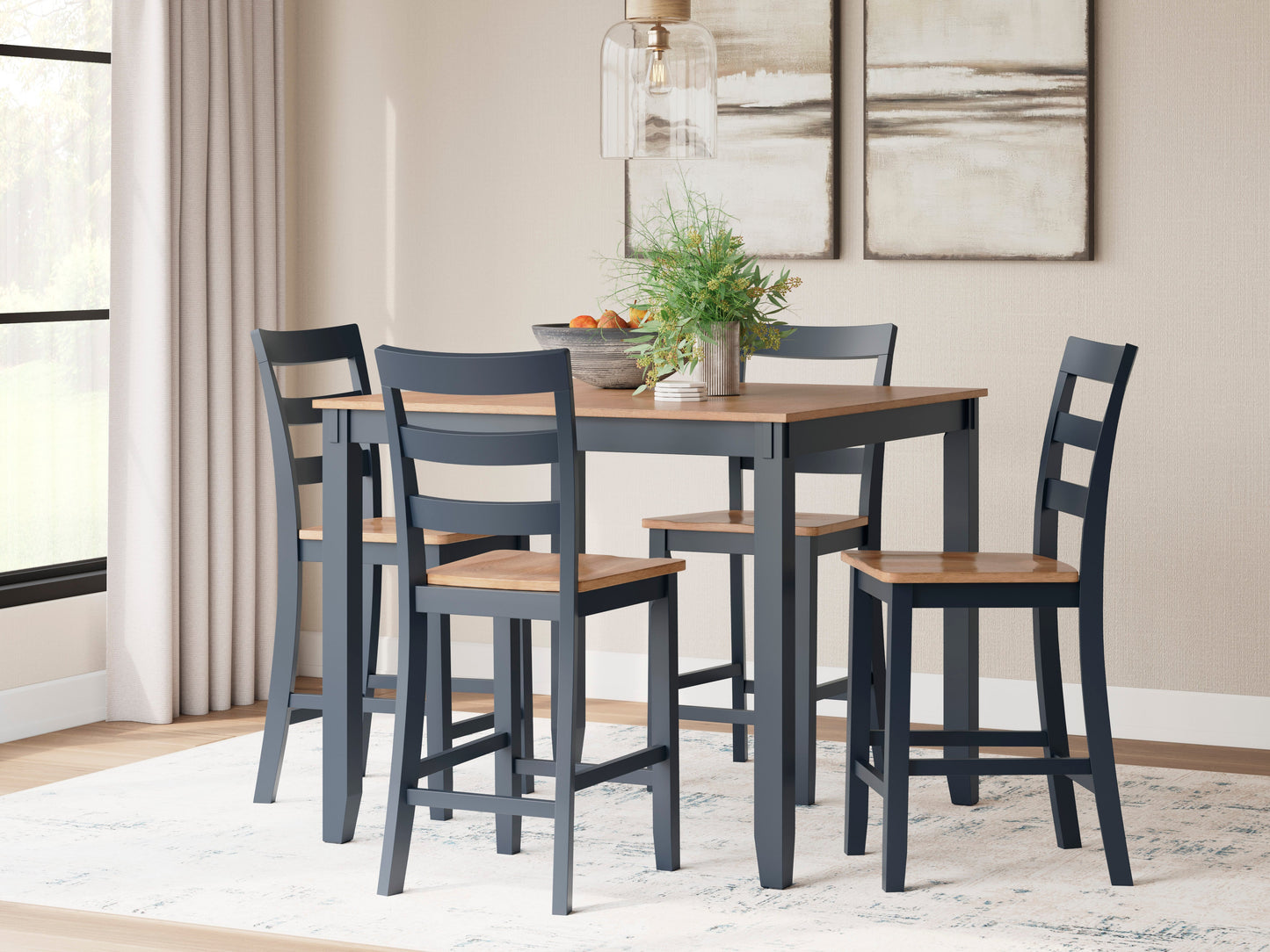 Ashley Homestore | Gesthaven- Counter Height Dining Table and 4 Barstools (Set of 5)