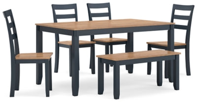 D399-325 Gesthaven Dining Room Table Set (6/CN)