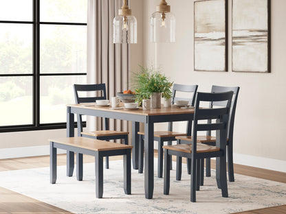 D399-325 Gesthaven Dining Room Table Set (6/CN)