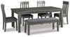 Hallanden Dining Set W Bench