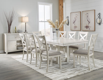 Robbinsdale Dining Extension Table Set with Free Rug