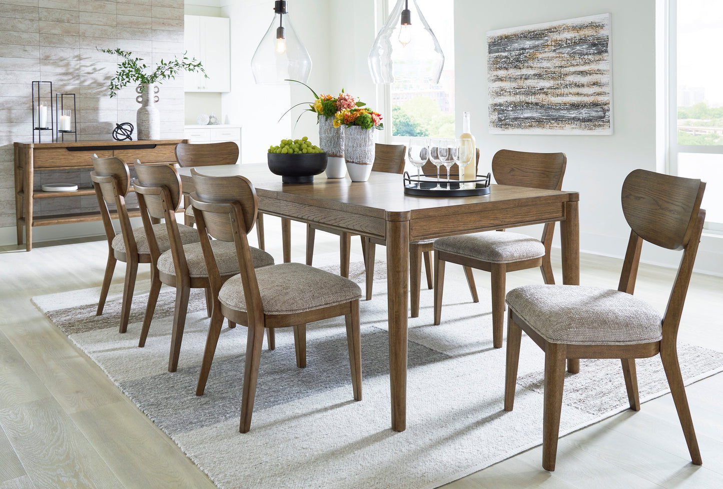 Roanhowe Dining Set No Server 8 Chair