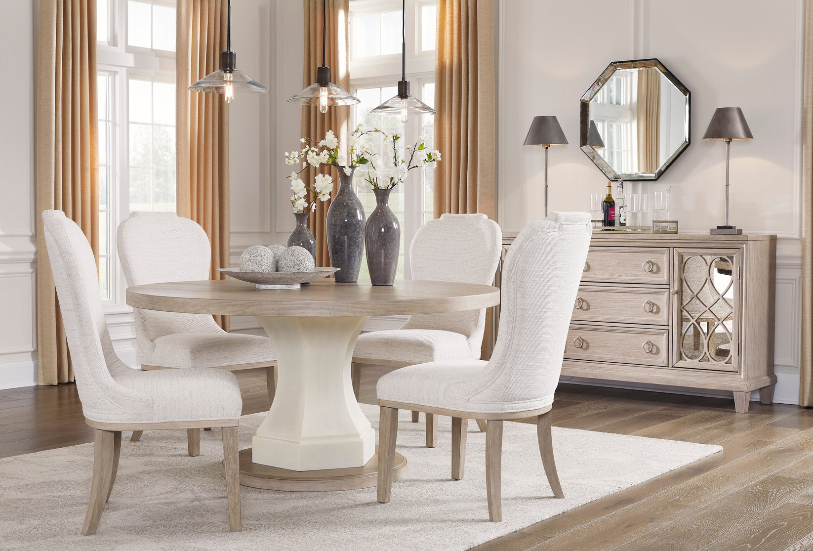 Jorlaina Round Dining Table 4 Chair D922 50Set Ashley Homestore Furniture jorlaina-round-dining-table-4-chair-d922-50set-ashley-homestore-furniture