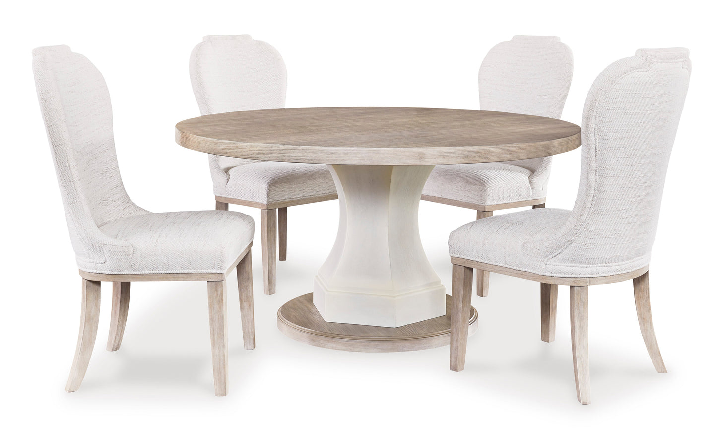 Jorlaina Round Dining Table 4 Chair  D922-50Set