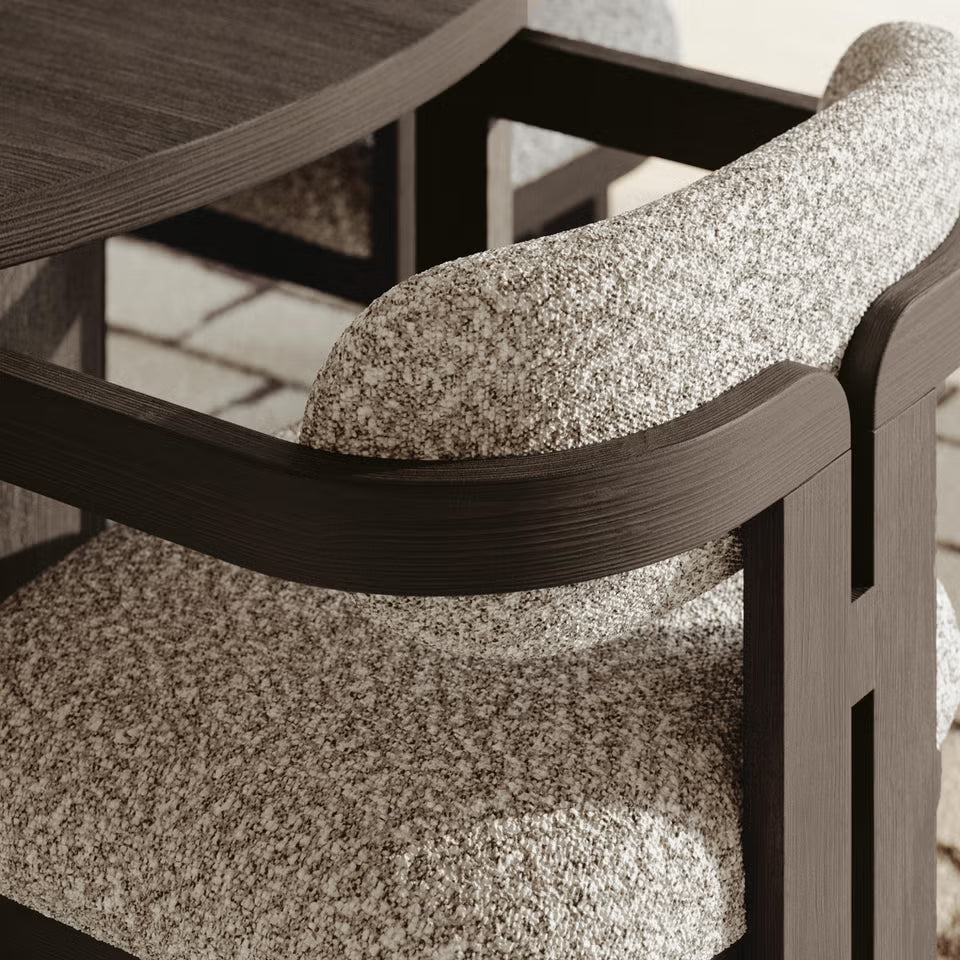 Neo Round Dining Room Set With 4 Arm chairs