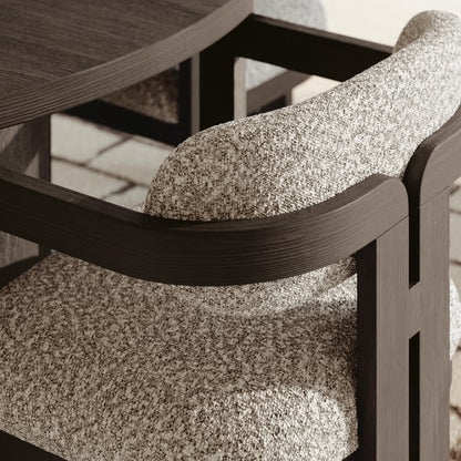 Neo Round Dining Room Set With 4 Arm chairs