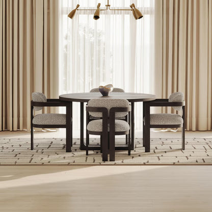 Neo Round Dining Room Set With 4 Arm chairs