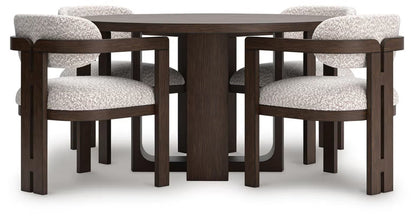 Neo Round Dining Room Set With 4 Arm chairs