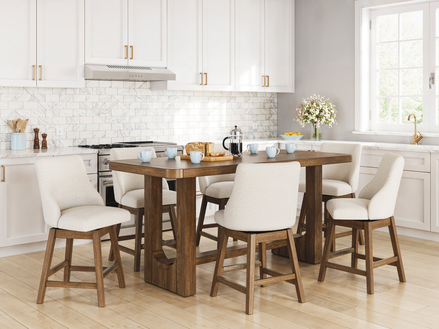 Cabalynn RECT Dining Room Counter Table Set