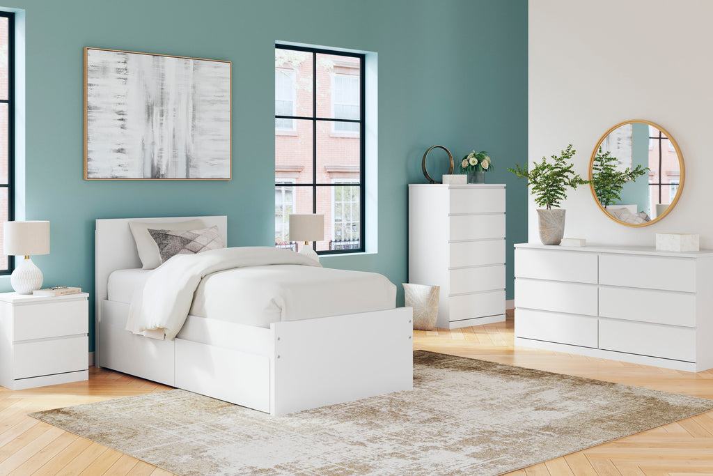 Ashley Homestore | Onita Twin Panel Platform Bed with 1 Side Storage