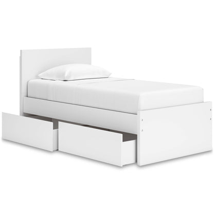 Ashley Homestore | Onita Twin Panel Platform Bed with 1 Side Storage