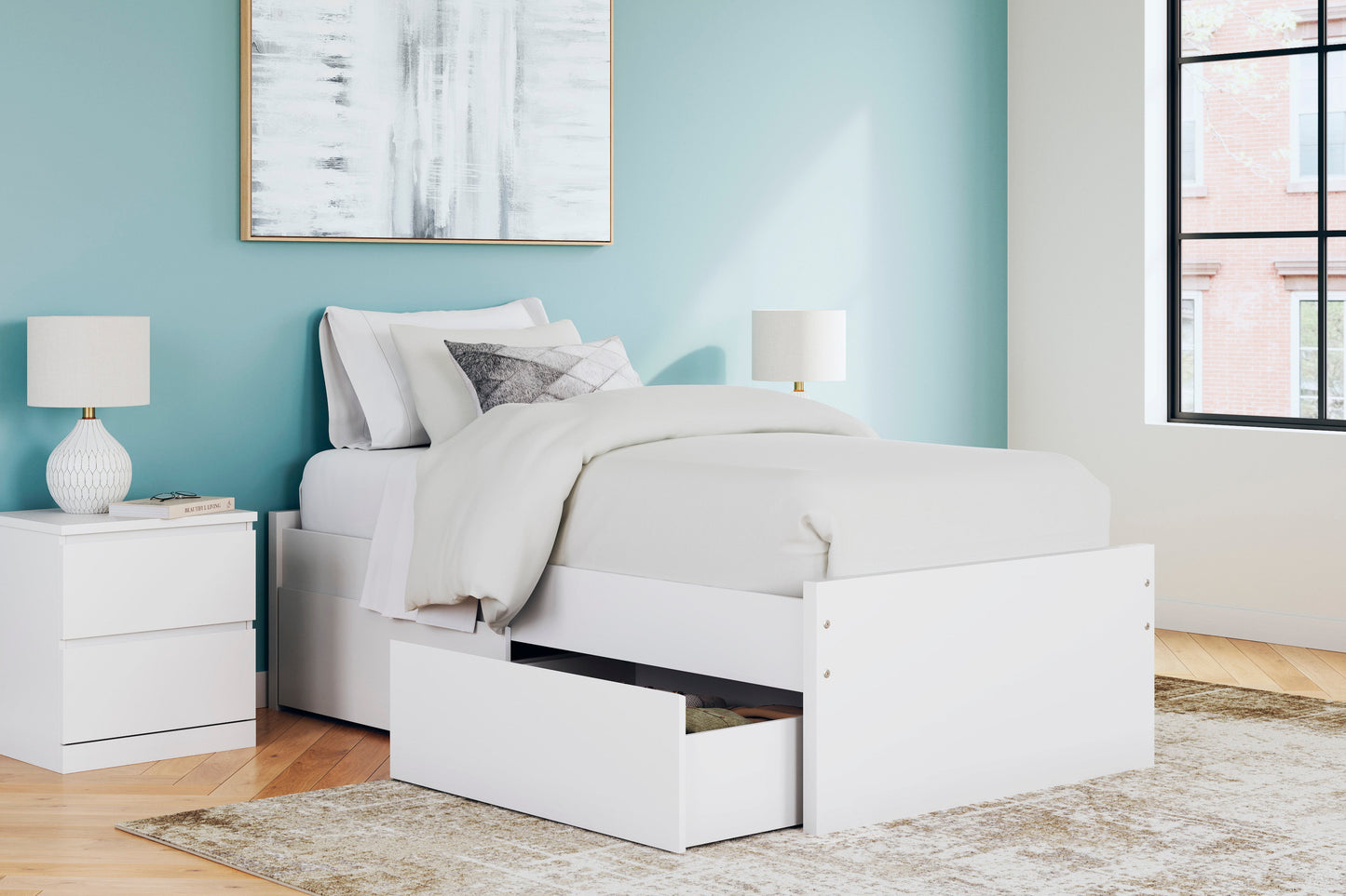 Ashley Homestore | Onita Twin Platform Bed with 1 Side Storage