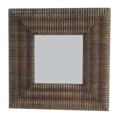 EV19106  41X30" KENSINGTON SLATTED WOOD MIRROR, BROWN( Sagebrook Home  )