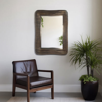 EV19308  36" CHASTAIN CARVED WOOD WALL MIRROR( Sagebrook Home  )