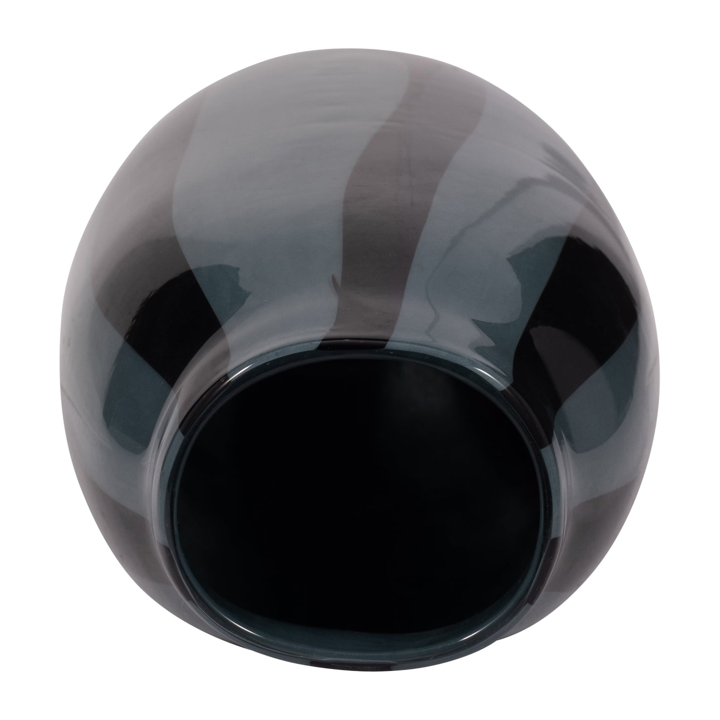 EV19436-02  10" CAHAN SMALL BLACK STRIPED VASE( Sagebrook Home  )