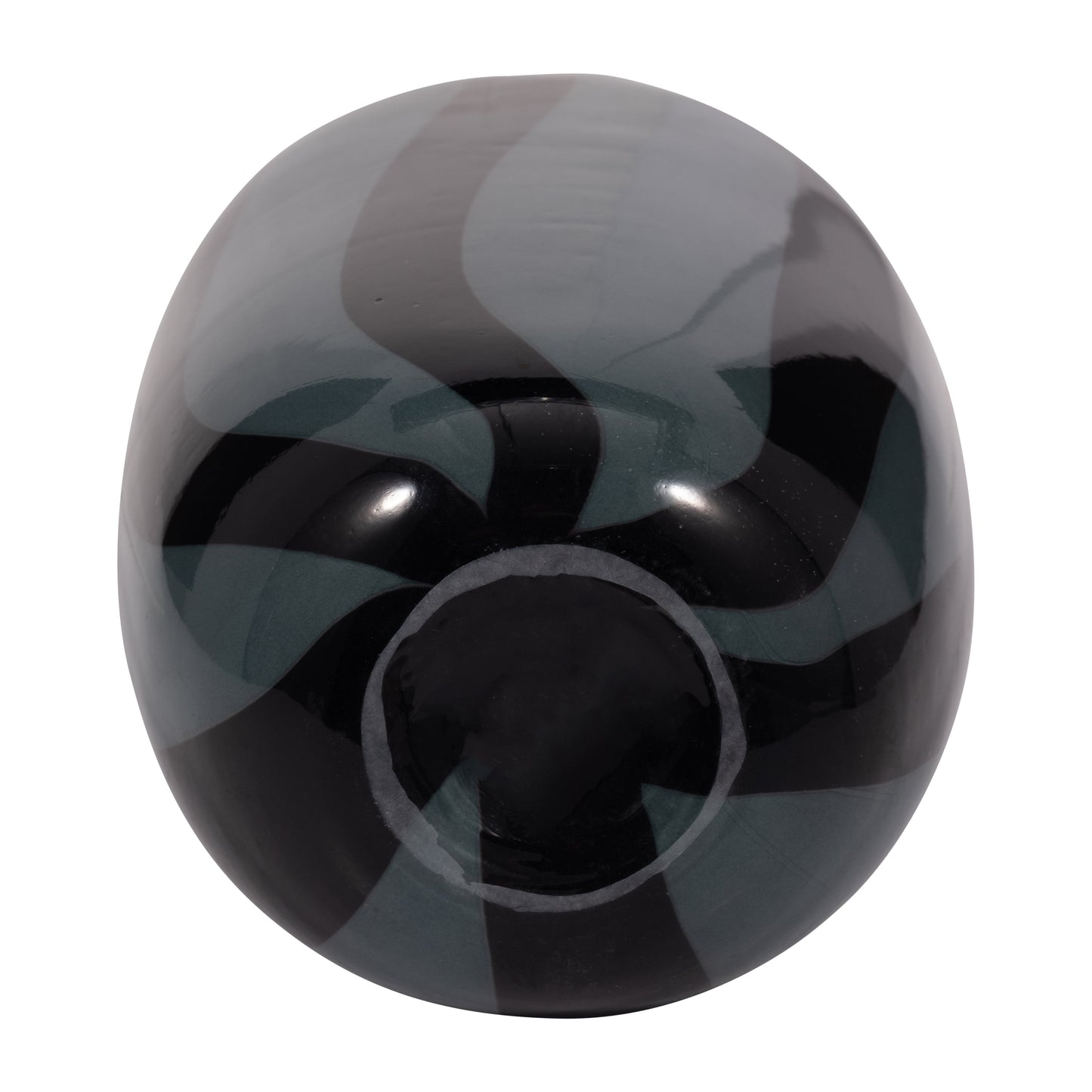 EV19436-02  10" CAHAN SMALL BLACK STRIPED VASE( Sagebrook Home  )