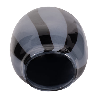 EV19436-03  14" CAHAN LARGE BLACK STRIPED VASE( Sagebrook Home  )