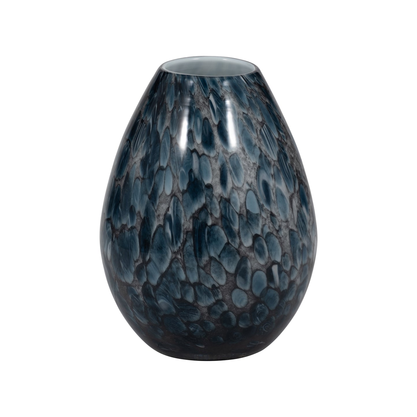 EV19442-01  12" CAHAN MEDIUM BLACK STRIPED VASE( Sagebrook Home  )
