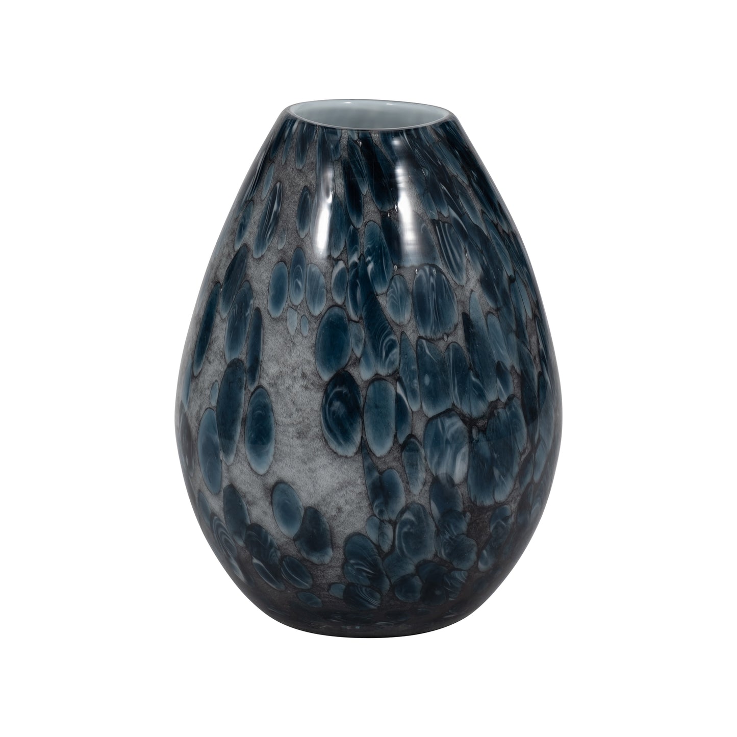 EV19442-01  12" CAHAN MEDIUM BLACK STRIPED VASE( Sagebrook Home  )