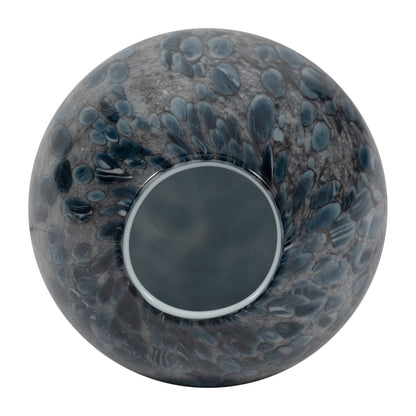 EV19442-01  12" CAHAN MEDIUM BLACK STRIPED VASE( Sagebrook Home  )