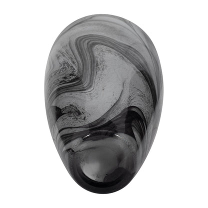 EV19691  12" KATRINA GRAY SWIRL SMALL GLASS VASE( Sagebrook Home  )