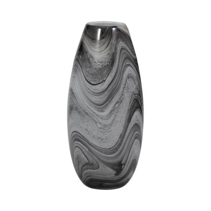 EV19692-01  12" MAUER SLEEK METAL GRAY VASE( Sagebrook Home  )